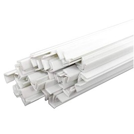 CGjiogujio 30pcs 4 x 4 x 250mm ABS Styrene Plastic L Shape Right Angle Bars White