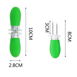 Corn on the Cob Skewers, 8 Pairs Corn Holder, Corn Holder, Stainless Steel Corn on the Cob, Corn Picks, Skewers, Fruit Forks, Kitchen Tool for BBQ, Twin Prong, Sweetcorn Holder, Home Cooking Fork