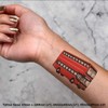 4 x 'Double Decker Bus' Temporary Tattoos - Water Resistant,