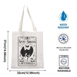 TOBGBE Album Lyrics Inspired Canvas Bag Romantic Music Lover Gifts For Singer's Version Merchandise (Butterfly Tote)