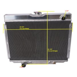 ZR 3ROWs All Aluminum Radiator For 1967 1968 1969 1970 Ford Mustang 7.0L/6.4L (AT)