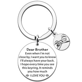 SDOFY Brother Gifts Brother Gifts from Sister Brother Keyring Keychain Brother Birthday Gifts Brother Graduation Gifts for Men Christmas Presents for Brother