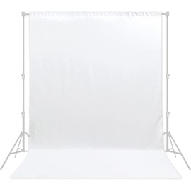 White Backdrop 6x8ft – Professional Photography Backdrop for Photoshoots, Studio & Portraits, Wrinkle-Free, Opaque, Machine Washable Polyester, Non-Fading, Reusable for Photo Background