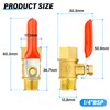 TAILONZ PNEUMATIC 3PCS 1/4 Inch Brass Mini Ball Valve Shut-off