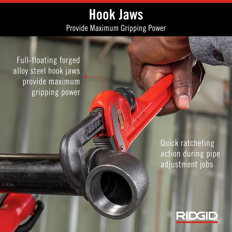 RIDGID 31020 Model 14 Heavy-Duty Straight Pipe Wrench, 14-inch Plumbing