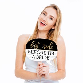 Big Dot of Happiness Funny Nash Bash - Nashville Bachelorette Party Photo Booth Props Kit - 10 Piece