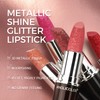 Anglicolor Metallic Glitter Lipstick,Pink Lipstick Highly Pigmented,Glitter Lipstick Moisturising,Velvety Smooth