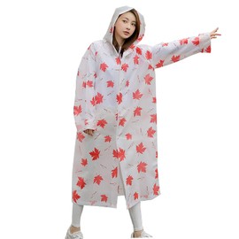 7-livehouse Raincoat, Rain Poncho, Rainwear, Kappa, Bicycle, Women's, Rainwear, Waterproof, Fruit Pattern, Portable, Breathable, Lightweight, Translucent, For Work Commutes, Commuting To Work Or