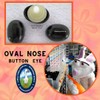 Oval Safety Noses Buttons Eyes 6 Pieces (Black, 27mm)
