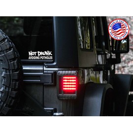 Sunset Graphics & Decals Not Drunk Avoiding Potholes Decal Vinyl Car Sticker Funny | Cars Trucks Vans Walls Laptop | White | 7 inches | SGD000263