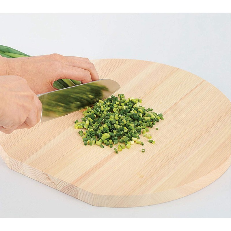 Umezawa 292407 Wooden Cutting Board, Aomori Hiba, Round, Small, Diameter