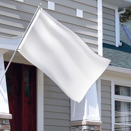 Telescopic Flagpole Set, Hand Flagpole, Extendable, Stainless Steel Flagpole, Portable, Flagpole for Travel Guides, Tour Guide Flagpole, White Flag, for Outdoor Activities, Parades, Pack of 6