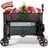 TIMBER RIDGE 350L Extra Large Collapsible Folding Wagon Carts with