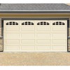 Household Essentials Magnetic Garage Window Accents, Black