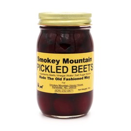Smokey Mountain Honey House Pickled Beets - Homestyle Gourmet Condiment - Sweet, Savory & Sour Taste - Made with Fresh & Simple Ingredients - Unique & All Natural - Made The Old Fashioned Way- 16 oz
