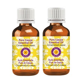 Deve Herbes Pure Cassia Essential Oil (Cinnamomum Cassia) Steam Distilled (Pack of Two) 30ml X 2 (2 oz)