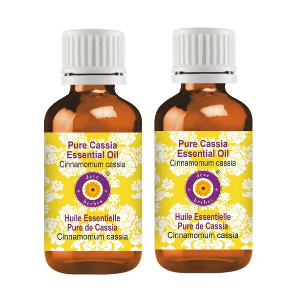 Deve Herbes Pure Cassia Essential Oil (Cinnamomum Cassia) Steam Distilled