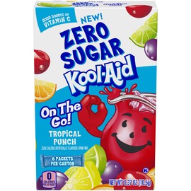 Kool-Aid On-The-Go Sugar-Free Tropical Punch Powdered Soft Drink, 6 Packets