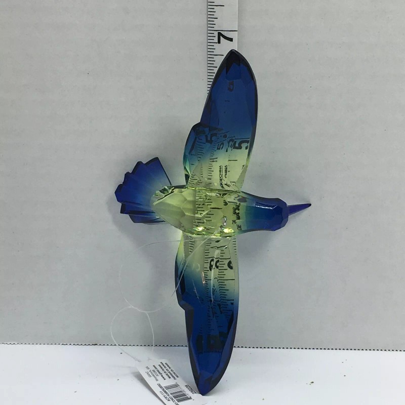 Ganz Crystal Expressions Acrylic Hummingbird Ornament Suncatcher Blue/Yellow Gr