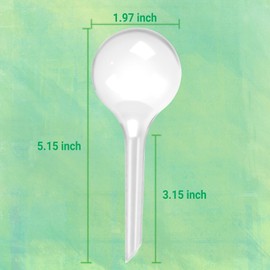 WHTCHSU 2 Pack Self-Plant Watering Globes - Automatic Plant Waterer Bulbs, Plant Watering System for Indoor and Outdoor Potted Houseplants, Plant Watering Devices（White Small）