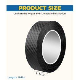 iolory Car Door Edge Protector,Universal Automotive Door Edge Guards,Anti-Collision Adhensive Protector Tape,Car Accessories,Suitable for Most Cars,Trucks,SUVs and More (1.18 x 197 inches)