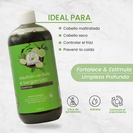 Shampoo De Alquitrán Y Bergamota Anti-Caspa Productos Mart Mexico 500 Ml