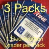 P-LINE Fluorocarbon Tapered Leader 9ft 7X 2lb (3-Packs) Fly Fishing