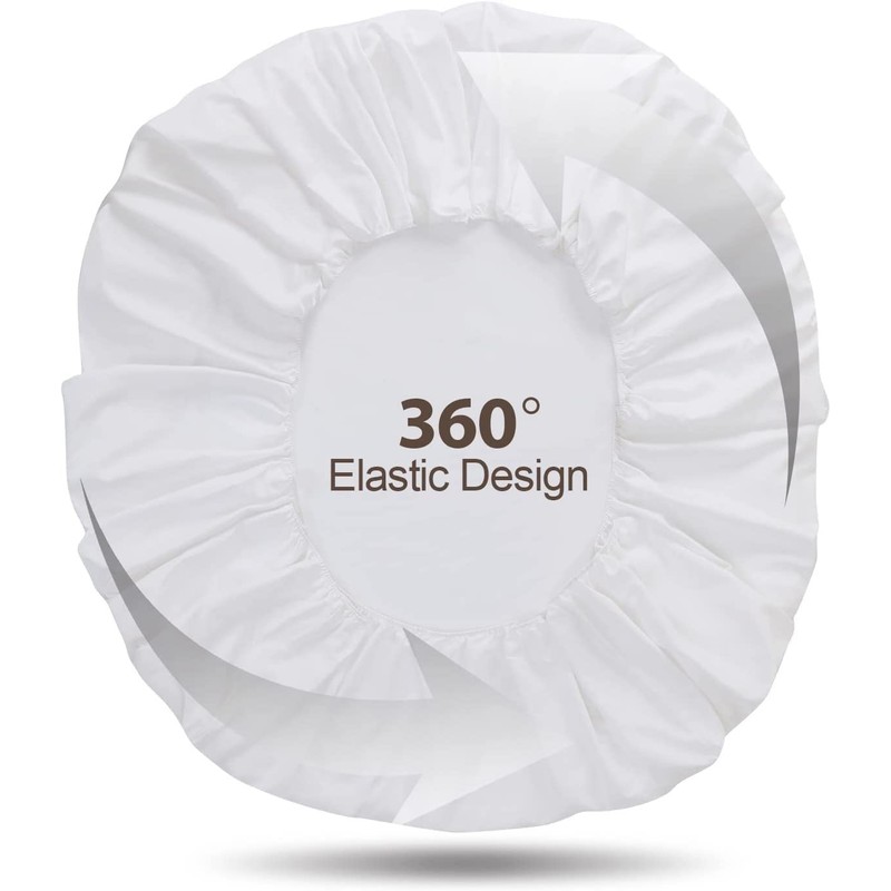 Rayyan Linen Extra Deep Fitted Sheet Fully Elasticated 40CM 100%