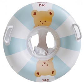 Baby Float, Foot Holder, Children's Float, Foot Holder with Sitting, Handle Included, Float, Pool, Bath, Swimming, Water Play, Baby Bear, Cute, Safe, 6 Months - 3 Years Old Baby