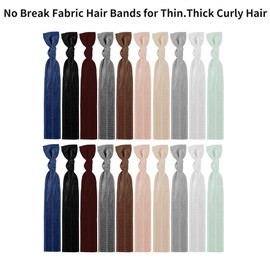 79Style Elastic Fabric Hair Accessories for Women - 125 Knotted Ribbon Ponytail Holders, No Break Cloth Hair Bands, No Damage Yoga Hair Ties Bulk and Scrunchies (125 Pieces - 10 Neutral Colors)