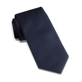 David Donahue Men's Twill Weave Italian Silk Neck Tie, Midnight Blue (NT6962-413)