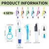 6 Piece Ballpoint Pen Set, Colourful Ballpoint Pens, Multipack Ballpoint
