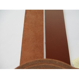 9 oz 1.5 inch Genuine Leather Strap Strip Band Natural Belt Blank 39-47", Brown Cognac, 43 Inch (109cm.), 39-47 inch