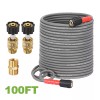 YAMATIC Flexible Durable Pressure Washer Hose 1/4" M22-14mm Quick Connectors
