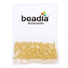 BEADIA 14K Gold Plated Round Spacer Beads 3mm 300pcs for