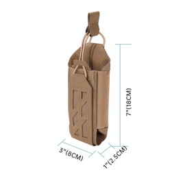 EXCELLENT ELITE SPANKER Tactical Universal Radio Holster Holder Molle Radio Pouch Adjustable for Duty Belt,Vest for Two Ways Walkie Talkie Holder(3 * 1 * 7inch)