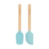 KitchenAid Bamboo Wood Handled Mini Spatula Set with Silicone Head,