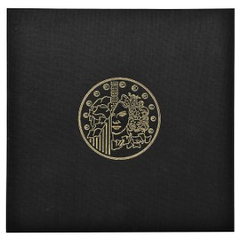 Exacompta 96101E Premium Numismatic Coin Album with 5 Pages for 43 Coins Each in 20, 25 and 30 mm, Separated by Red Tabs, Coin Album Scrapbook Ring Binder Black
