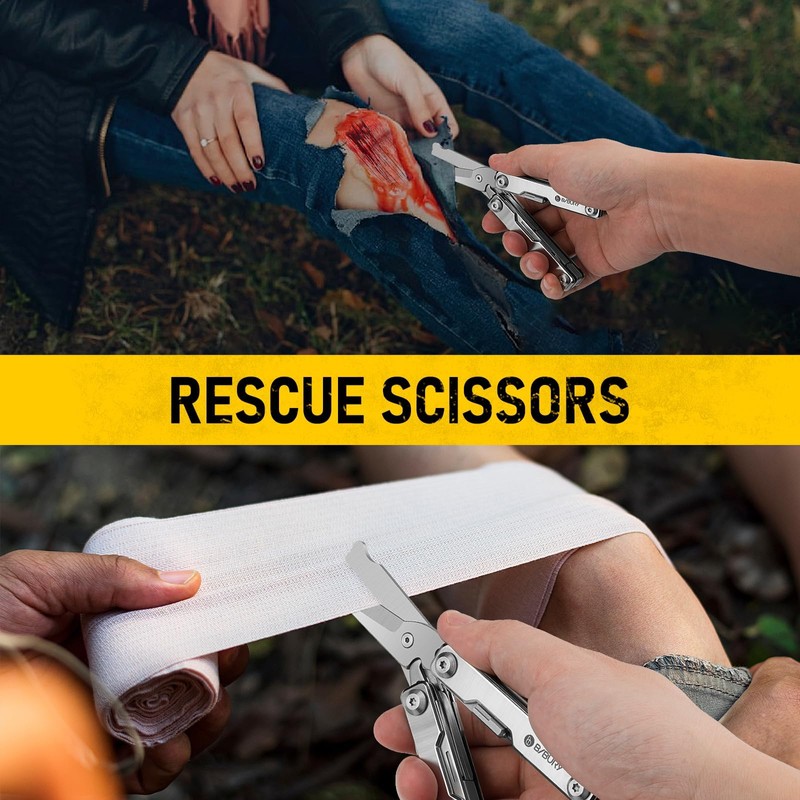 BIBURY Mini Multitool BI2052A, 8 in 1 Keychain EDC Scissors