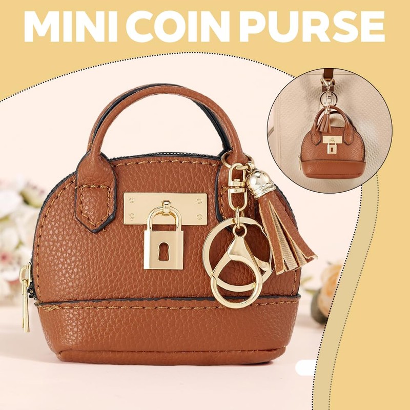 XFSRG Coin Purse Mini Handbag Keychain for Women Creative Keychain