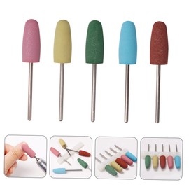 WOONEKY 5Pcs Electric Nail Bits Set Professional Manicure Drill Bits for Nail Art Polishing for Home and Salon Use
