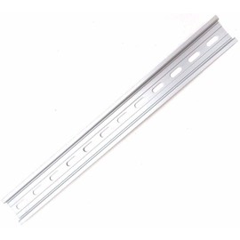 1 Piece DIN Rail Slotted Aluminum RoHS 12" Inches Long 35mm Wide 7.5mm High