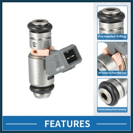 TUCKBOLD Fuel Injector No.8200025248 for RENAULT Twingo 2001-2007 1.0/1.2 for RENAULT Kangoo 2002-2007 1.0 Gray Automotive Parts