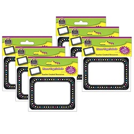 Teacher Created Resources Chalkboard Brights Name Tags/Labels, 36 Per Pack, 6 Packs