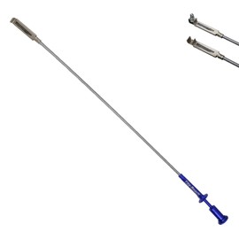 TITE-REACH Flash-Flex Extension Clamp, 24" Non-Memory Flexible Mini Vise Tool, Nut & Bolt Holder with Flexible Spring-Back Shaft, Tight Space Retrieval Clamp