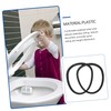 KONTONTY 2pcs Toilet Stool Fixing Ring for Commode Chairs Removable
