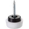 Shepherd Hardware 9445 5/8-Inch Nail On Cushioned Furniture Glides, Plastic Base, 4 count,White