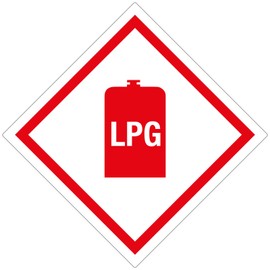 LPG Sticker Caravan Campervan Gas Box Tufflex