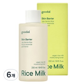 Goodal Rice Milk Moisturizing Toner, 250ml, 6 pcs / 구달 라이스 밀크 보습 토너, 250ml, 6개