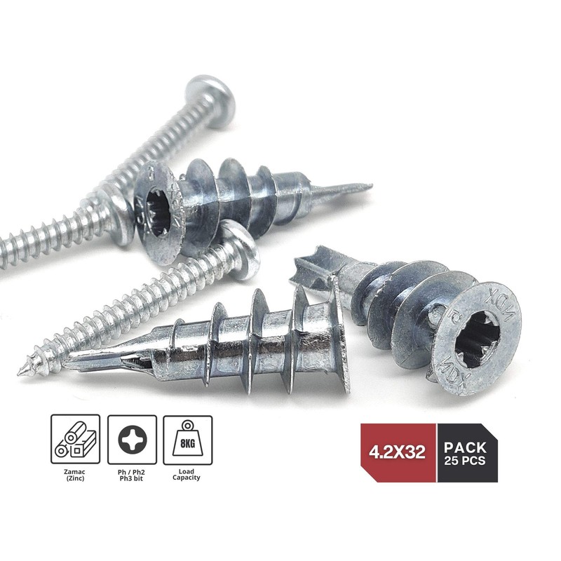 DOJA INDUSTRIAL | Plasterboard Dowel Metal | Duebel Size: 42
